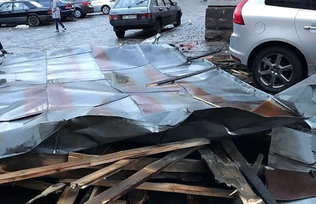 Во Львове шквальный ветер повредил крыши и повалил деревья: подробности
