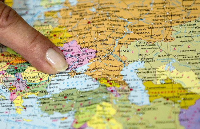 В «Борисполе» показали карту Украины без Крыма