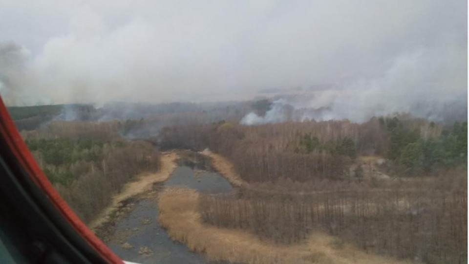 Масштабный пожар в Черниговской области: горел камыш