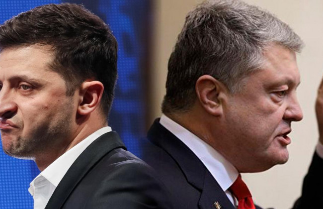 Зеленский и Порошенко устроили перепалку в прямом эфире, видео