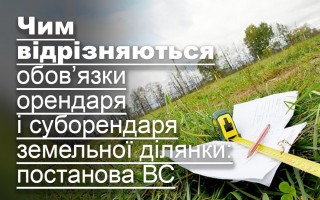 Чим відрізняються обов’язки орендаря і суборендаря земельної ділянки: постанова ВС