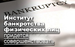 Институт банкротства физических лиц придется совершенствовать