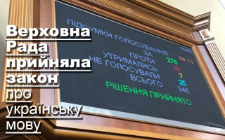 Верховна Рада прийняла закон про українську мову