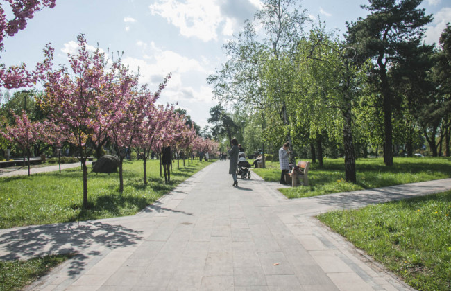 Киевлянам показали парк, на ремонт которого выделили 8 млн (фото)