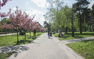 Киевлянам показали парк, на ремонт которого выделили 8 млн (фото)