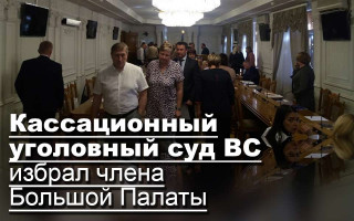 Кассационный уголовный суд ВС избрал члена Большой Палаты