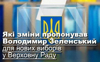 Які зміни пропонував Володимир Зеленський для нових виборів у Верховну Раду