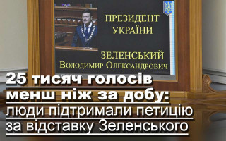 25 тисяч голосів менш ніж за добу: люди підтримали петицію за відставку Зеленського