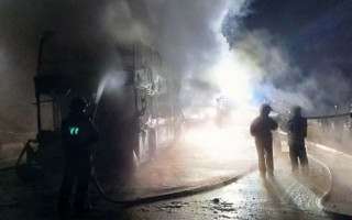 ЧП в Польше: сгорел украинский автобус