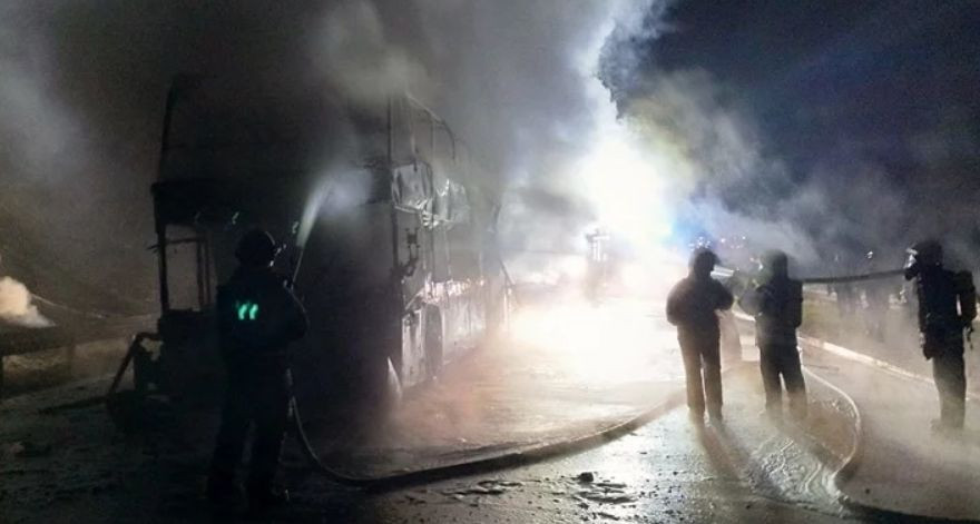ЧП в Польше: сгорел украинский автобус