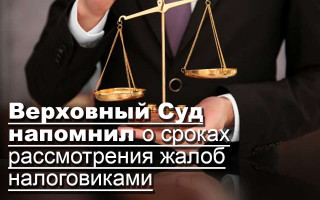Верховный Суд напомнил о сроках рассмотрения жалоб налоговиками