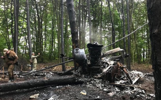 Крушение МИ-8 в Ровенской области: появились первые фото с места аварии