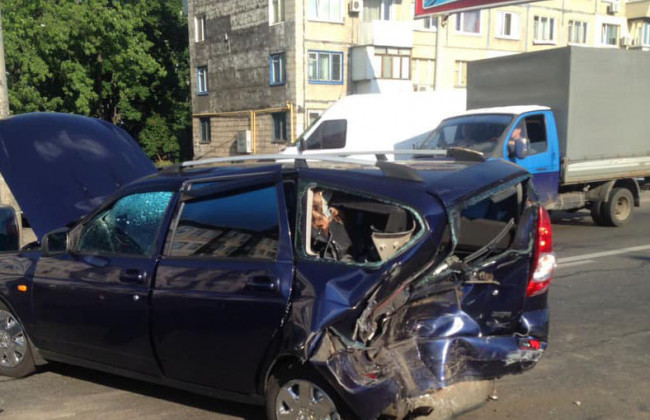Масштабное ДТП в Киеве: столкнулись четыре автомобиля