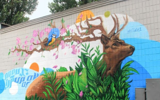 Киевлян порадовали новым муралом: есть фото