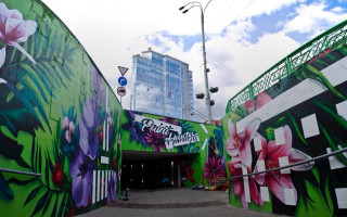 Киевлян впечатлили муралом в переходе: яркие фото