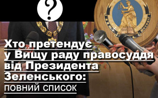 Хто претендує у Вищу раду правосуддя від Президента Зеленського: повний список