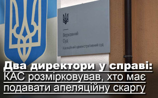 Два директори у справі: КАС розмірковував, хто має подавати апеляційну скаргу