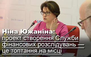 Ніна Южаніна: проект створення Служби фінансових розслідувань — це топтання на місці