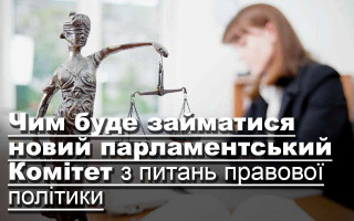 Чим буде займатися новий парламентський Комітет з питань правової політики