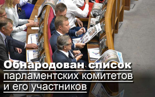 Обнародован список парламентских комитетов и его участников