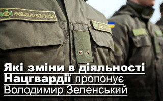 Які зміни в діяльності Нацгвардії пропонує Володимир Зеленський