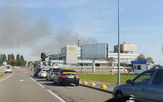 Большой столб дыма: в аэропорту Борисполь вспыхнул пожар