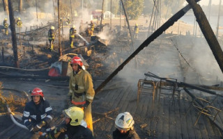 В Киеве горел клуб «Бора Бора»: есть фото