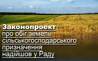 Законопроект про обіг земель сільськогосподарського призначення надійшов у Раду