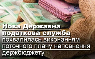 Нова Державна податкова служба похвалилась виконанням поточного плану наповнення держбюджету