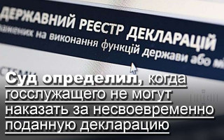 Суд определил, когда госслужащего не могут наказать за несвоевременно поданную декларацию