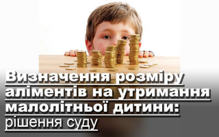 Визначення розміру аліментів на утримання малолітньої дитини: рішення суду