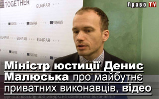 Міністр юстиції Денис Малюська про майбутнє приватних виконавців, відео