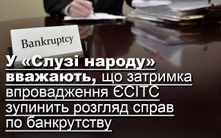 У «Слузі народу» вважають, що затримка впровадження ЄСІТС зупинить розгляд справ по банкрутству