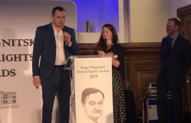 Сенцов отримав міжнародну премію імені Магнітського