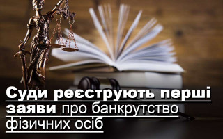Суди реєструють перші заяви про банкрутство фізичних осіб