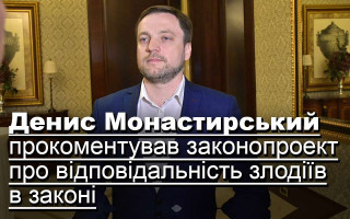 Денис Монастирський прокоментував законопроект про відповідальність злодіїв в законі