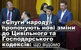 «Слуги народу» пропонують нові зміни до Цивільного та Господарського кодексів: що відомо