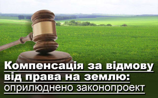 Компенсація за відмову від права на землю: оприлюднено законопроект