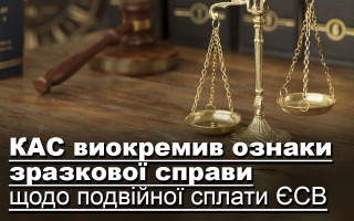 КАС виокремив ознаки зразкової справи щодо подвійної сплати ЄСВ