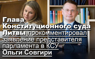 Глава Конституционного суда Литвы прокомментировал заявление представителя парламента в КСУ Ольги Совгири