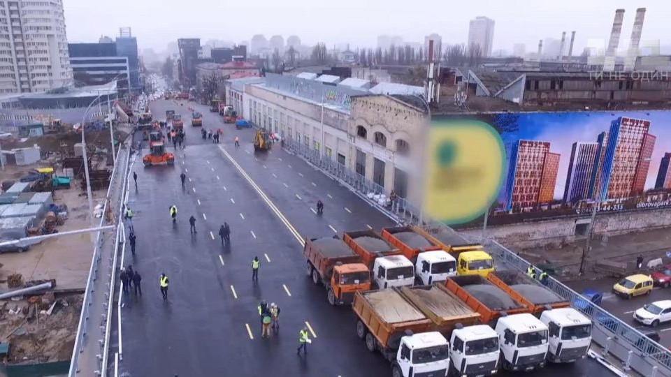 Новый Шулявский мост в Киеве снял дрон: первое видео после запуска