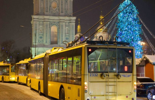 Как будет работать транспорт в Киеве в новогоднюю ночь