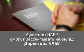 Аудиторы НАБУ смогут рассчитывать на оклад Директора НАБУ