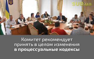 Комитет рекомендует принять в целом изменения в процессуальные кодексы