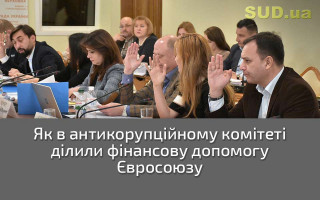 Як в антикорупційному комітеті ділили фінансову допомогу Євросоюзу