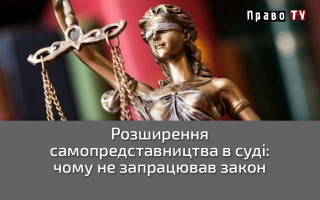 Розширення самопредставництва в суді: чому не запрацював закон