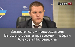Заместителем председателя Высшего совета правосудия избран Алексей Маловацкий