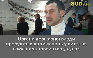 Органи державної влади пробують внести ясність у питання самопредставництва у судах