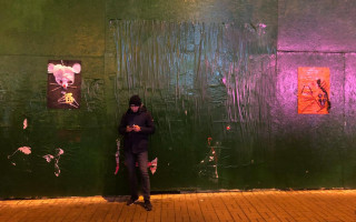 Киевлян удивили необычными картинами на Крещатике, фото