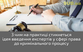 З чим на практиці стикнеться ідея введення експертів у сфері права до кримінального процесу